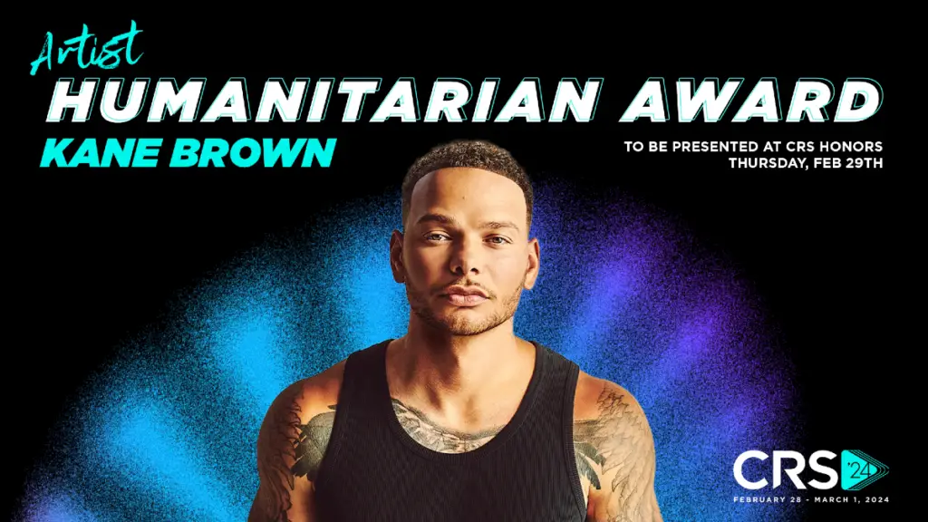 Kane Brown to Receive the 2024 CRS Artist Humanitarian Award