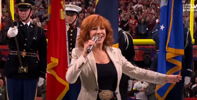 reba national anthem super bowl over under